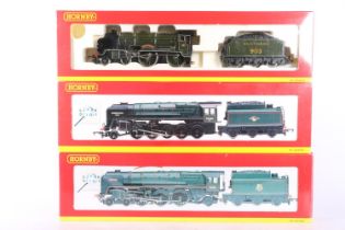 Hornby OO gauge model railways 4-6-2 Geoffrey Chaucer tender locomotive 70002 BR green in R2207 box,