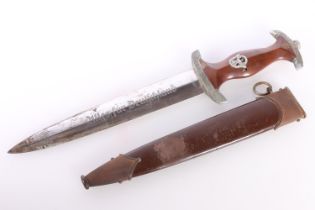 Nazi German Third Reich SA dagger, the blade with markings for maker J A Henckels of Solingen, RZM