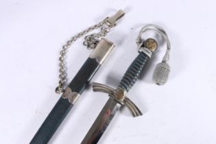 WWII Nazi German Third Reich Luftwaffe 1st pattern dagger, the blade ricasso stamped with Stocker