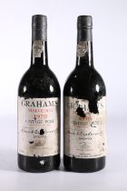 GRAHAMS 1976 Malvedos vintage port, bottled in 1978, 75cl no abv. stated, and GRAHAMS 1978