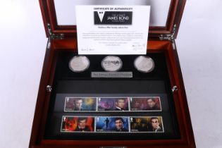Danbury Mint "The James Bond Collection" comprising three UNITED KINGDOM Elizabeth II crown-size £