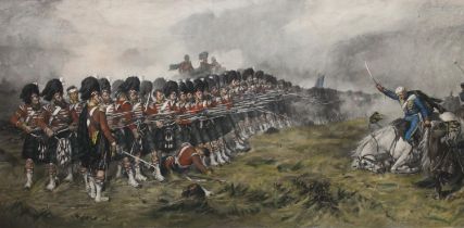 Goupil and Co after ROBERT GIBB The Thin Red Line of Balaclava, print published by Archibald Ramsden