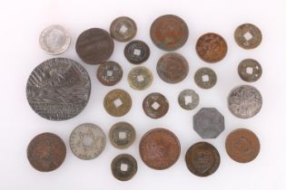 Coin collection to include a British Expeditionary Force Prisoner of War token, KWANG-TUNG copper