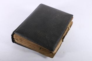 Early 20th century photograph and postcard album containing approximately 180 cards including HMY