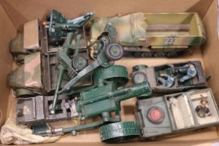 Britains Ltd diecast army related models to include 9730 4.7" Naval Gun boxed, SdKfz 251 Half  Track