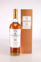 THE MACALLAN 10-year-old Highland single malt Scotch whisky, old style label, 40% abv. 70cl boxed.