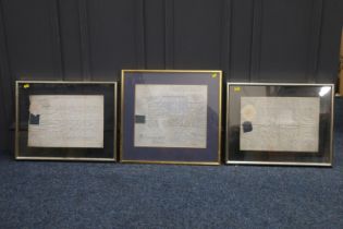 Framed Royal Appointment document for Lieutenant Thomas Forwood appointed in charge of His Majesty's