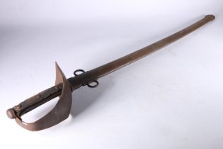 British 1908 pattern type cavalry sword, the ricasso marked EFD for Enfield, the blade spine stamped