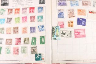 Stamp collection held across three albums, mostly 20th century material including GB, JAPAN, USA,