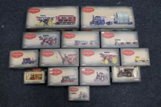 Fourteen Corgi Vintage Glory of Steam diecast models to include 80110 Fowler B6 Showman's Locomotive