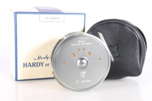 Hardy Bros St Andrew salmon fishing reel 'B99098', 4inch diameter, boxed.