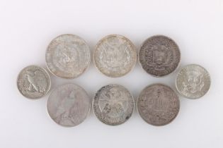UNITED STATES OF AMERICA USA silver Morgan dollar 1887, Peace dollar 1922, half dollars 1943 and