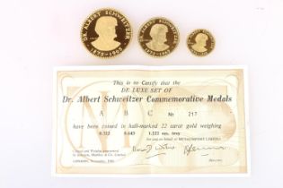 Metalimport Limited the Dr Albert Schweitzer Commemorative Medals, each of the three medals of