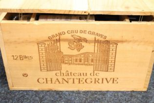 Case of CHATEAU DE CHANTEGRIVE 1999 Grand cru de Graves 75cl 12.5% abv. in original wood crate