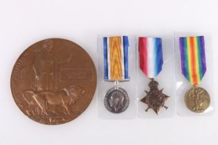 Medals of 3816 Private Alexander Chapman of the 4th Battalion Gordon Highlanders who was killed in