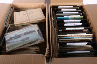 Two boxes containing approximately 1500 postcards, mostly of English topographical interest, one box