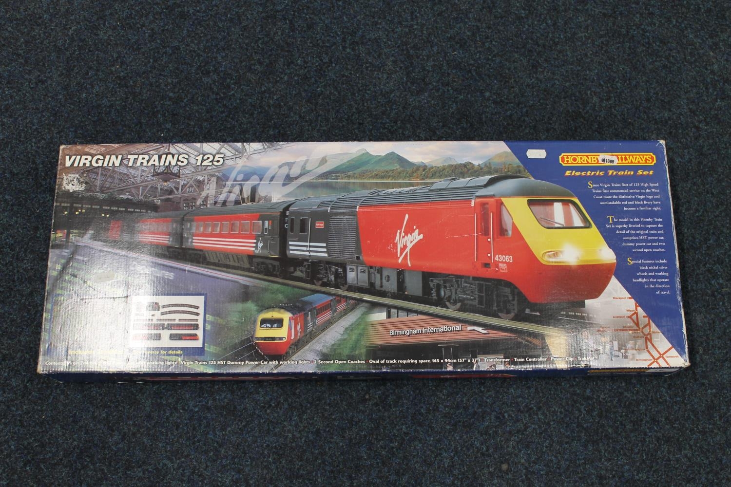 Hornby OO gauge model railways R1011 Virgin Trains 125 electric train set with Virgin Trains 125 HST