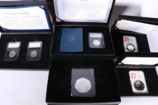 ISLE OF MAN Queen Elizabeth II (1952-2022) silver proof oversized fifty pence 2001 issued to