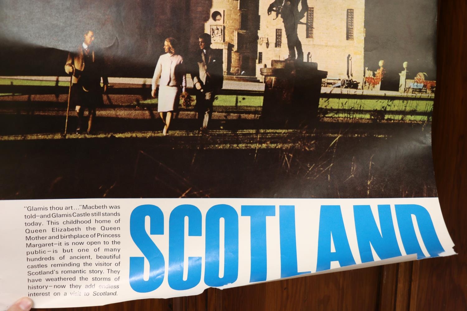 Vintage travel poster 'Scotland Glamis', published by British Travel Association, printed by - Image 2 of 2