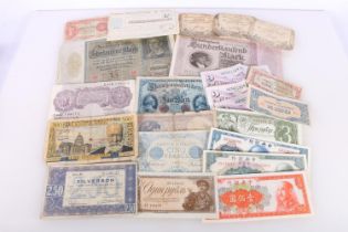 Foreign banknotes to include FRANCE Revolutionary Money fifty sols banknotes 1792 and 1793 x2,