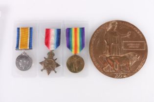 Medals of 1253 Private Alexander McHardy of the 6th Battalion Seaforth Highlanders who was killed in