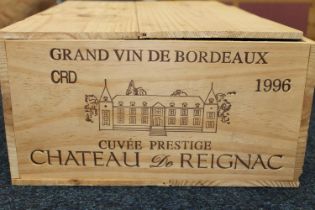 Case of CHATEAU DE REIGNAC 1996 grand vin de Bordeaux superieur cuvee prestige, 75cl 12.5% abv. in