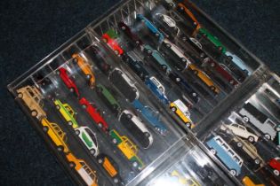 Large collection of model vehicles held in perspex cases, makers including Amercom, Oxford,
