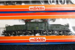 Three Marklin of Germany OO gauge HO Scale model railway locomotives including 3056 crocodile