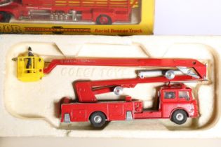 Corgi Major Toys 1143 Aerial Rescue Truck, 1138 Car Transporter with Ford Tilt Cab H Series Tractor,