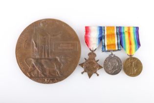Medals of 1757 Private Charles Nicholson of the King's Own Scottish Borderers comprising WWI war