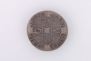 UNITED KINGDOM Queen Anne (1702-1714) silver crown 1707 Septimo, post union reverse, E below bust