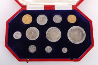 UNITED KINGDOM King Edward VII (1901-1910) specimen coin set 1902, eleven coins including sovereign,