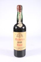 MADEIRA BOAL 1940 vintage port style wine, garrafa number 00336, no abv. or vol stated.