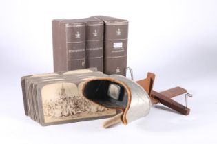 Underwood and Underwood Sun Sculpture stereoscope viewer, a set of Underwood and Underwood Russo-