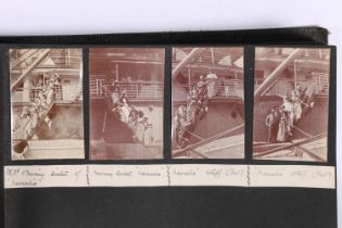 WWI era album of photographs, many taken aboard the Hospital ship HMHS Neuralia, the majority of the