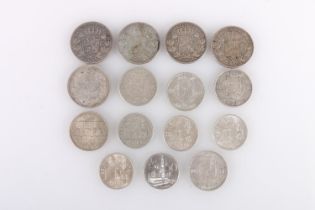 BELGUIM Leopold I (1831-1865) silver five franks 1849 KM#3.2, Leopold II (1865-1909) silver five
