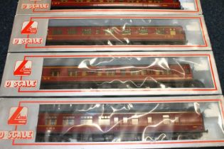 Lima Models O gauge or O scale model railway to include LMS 1st class coach 5051 x2, LMS 1st class