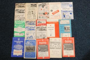 Football programmes mainly from England from 1950's to 1970's to include Official Year Books, West