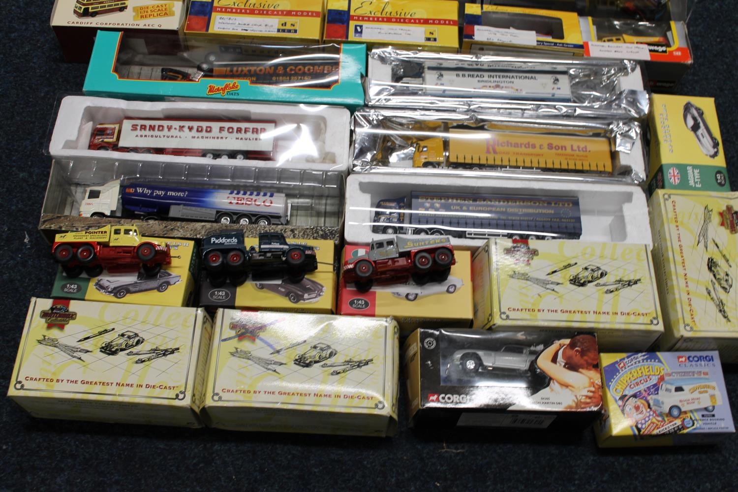 Three Oxford Haulage Company diecast articulated lorry models, each boxed, six Matchbox Collectibles - Image 2 of 4
