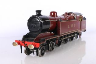 Gladiator Models O gauge model railway, a kit built electric 4-6-4 tank locomotive 11103 LMS maroon.