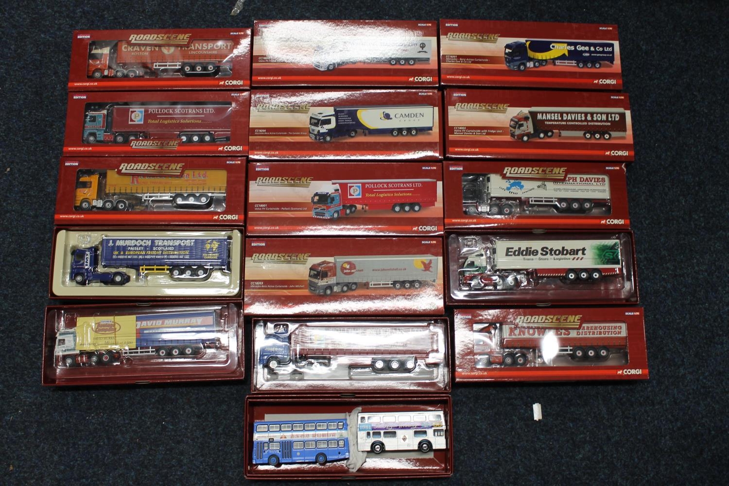 11 Corgi limited edition 1:76 scale Roadscene diecast models including CC18203 John Mitchell,