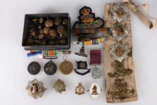 Medals of 3156 Private W Campbell of the Royal Scots comprising WWI war medal and victory medal [