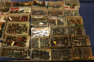 Large collection of painted model gaming figures, most from Matchbox and Airfix model kits including
