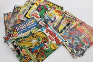 Vintage comics to include Spiderman, Doom, Hellblazer, Eddy Current, Conan, Power Man, Star Wars