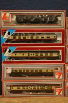 Lima OO gauge model railway to include 205132 diesel rail car No22 brown and cream, 205117 0-6-0