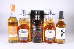 Five bottles of whisky to include TENJAKU Japanese blended whisky 70cl 40% abv. GLENMORANGIE 10 year