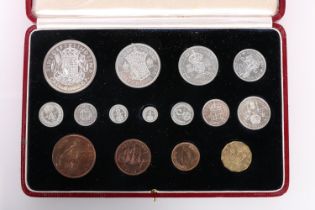 UNITED KINGDOM King George VI (1936-1952) fifteen coin specimen set 1937 in Royal Mint issue case.