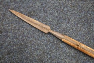 British cavalry lance, possibly 1848 pattern, no identifying markings, 275 cm long.