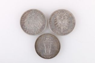 GERMAN STATE OF BAVARIA Maximilian II (1848-1864) silver two gulden 1855 Restoration of Madonna