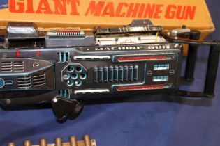 TN Toys of Japan Klener Series Giant Machine Gun, battery operated, boxed.